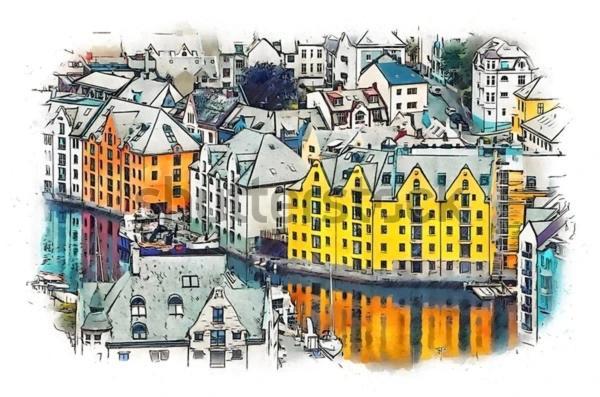 Charming Apartment In Alesund Center With Free Parking Eksteriør billede